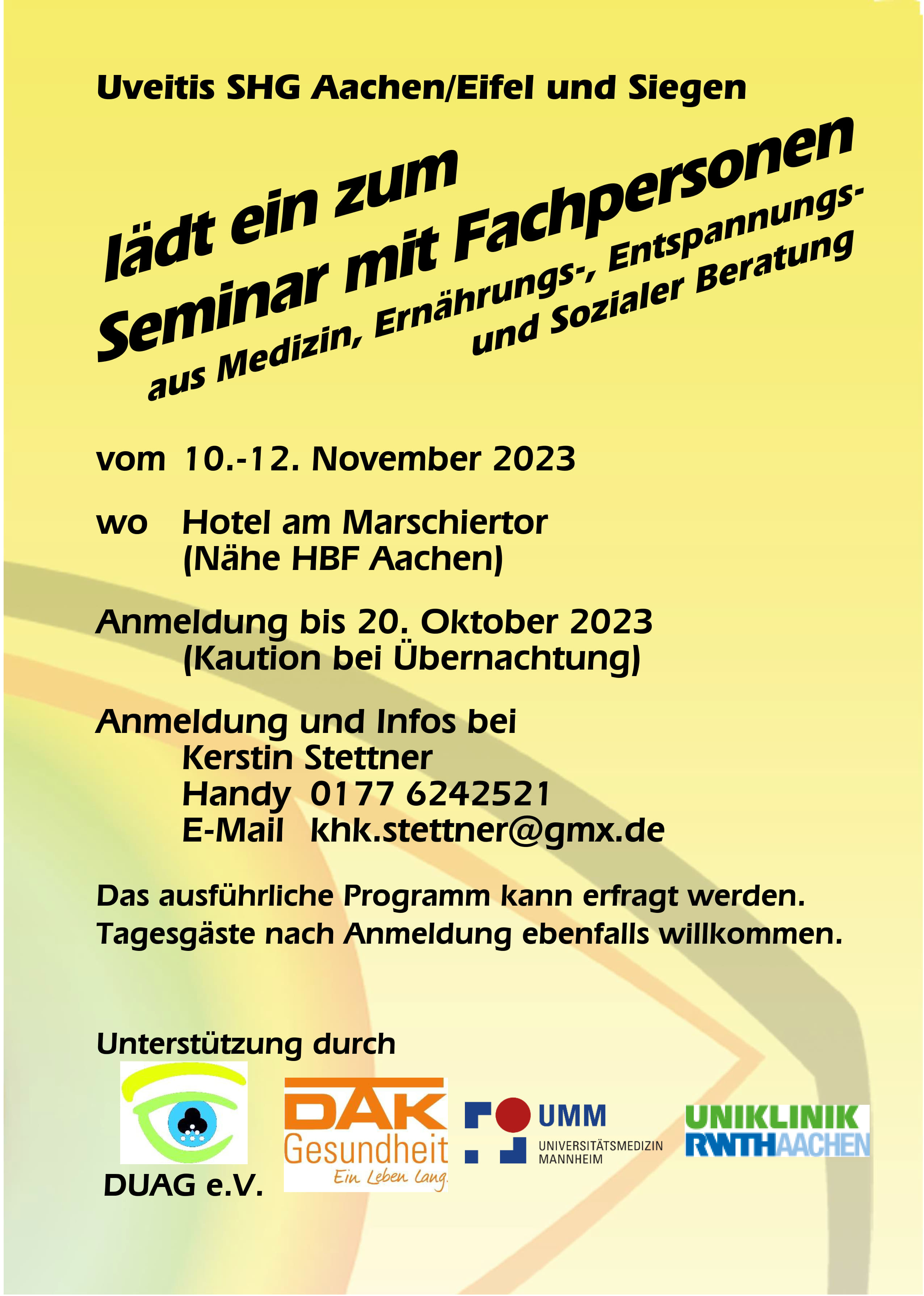 Flyer Aachen November 2023